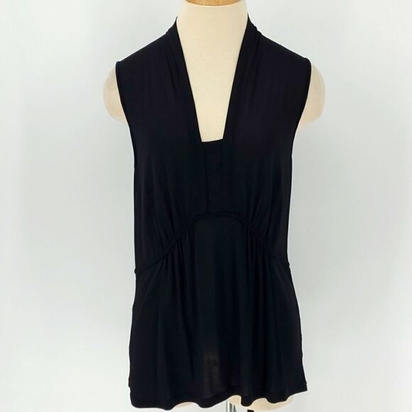 Nine West chiffon black top, size large. Great for layered look. - Picture 1 of 7
